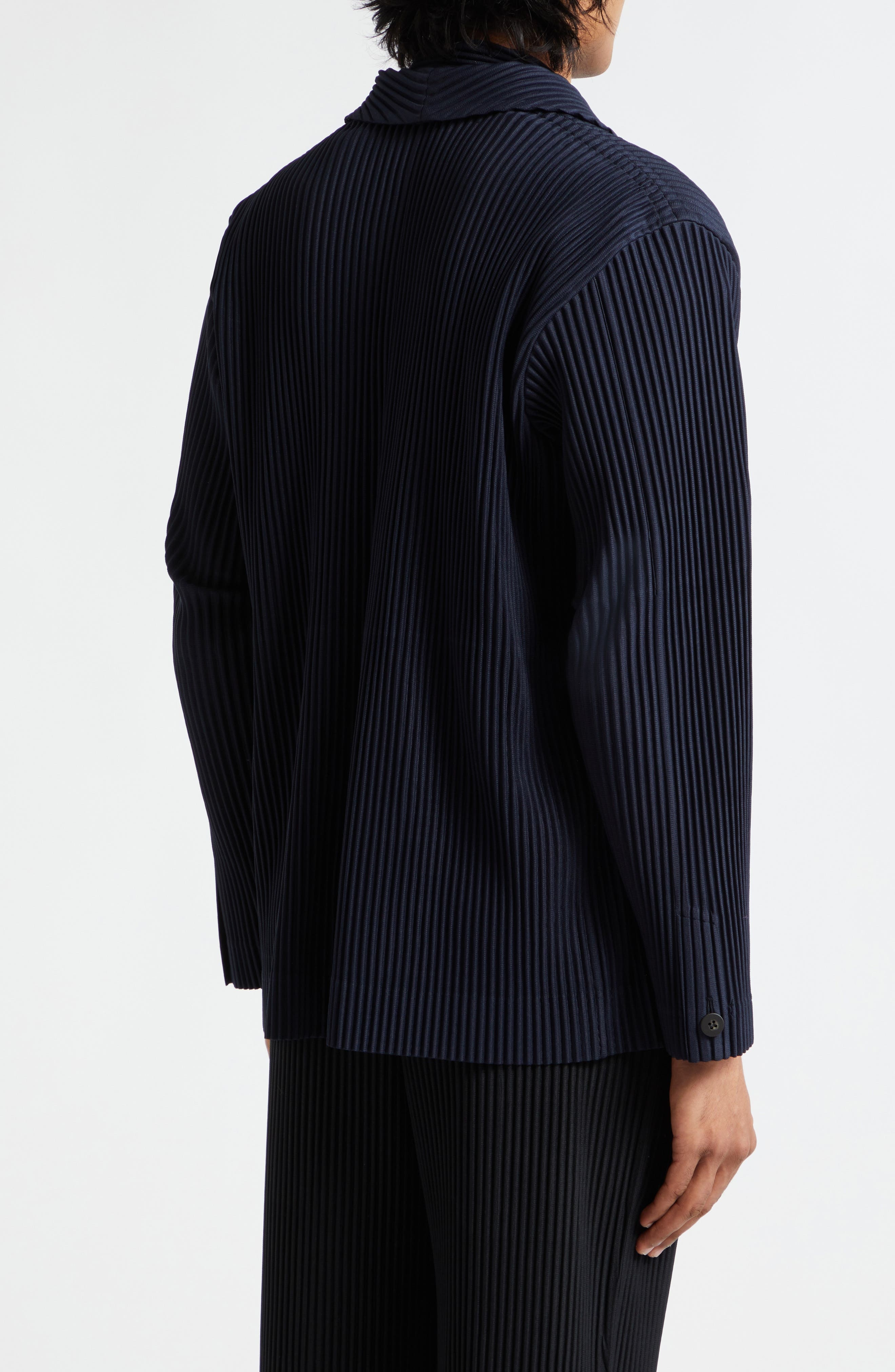 Homme Plissé Issey Miyake Pleated Blazer in Navy at Nordstrom - 2