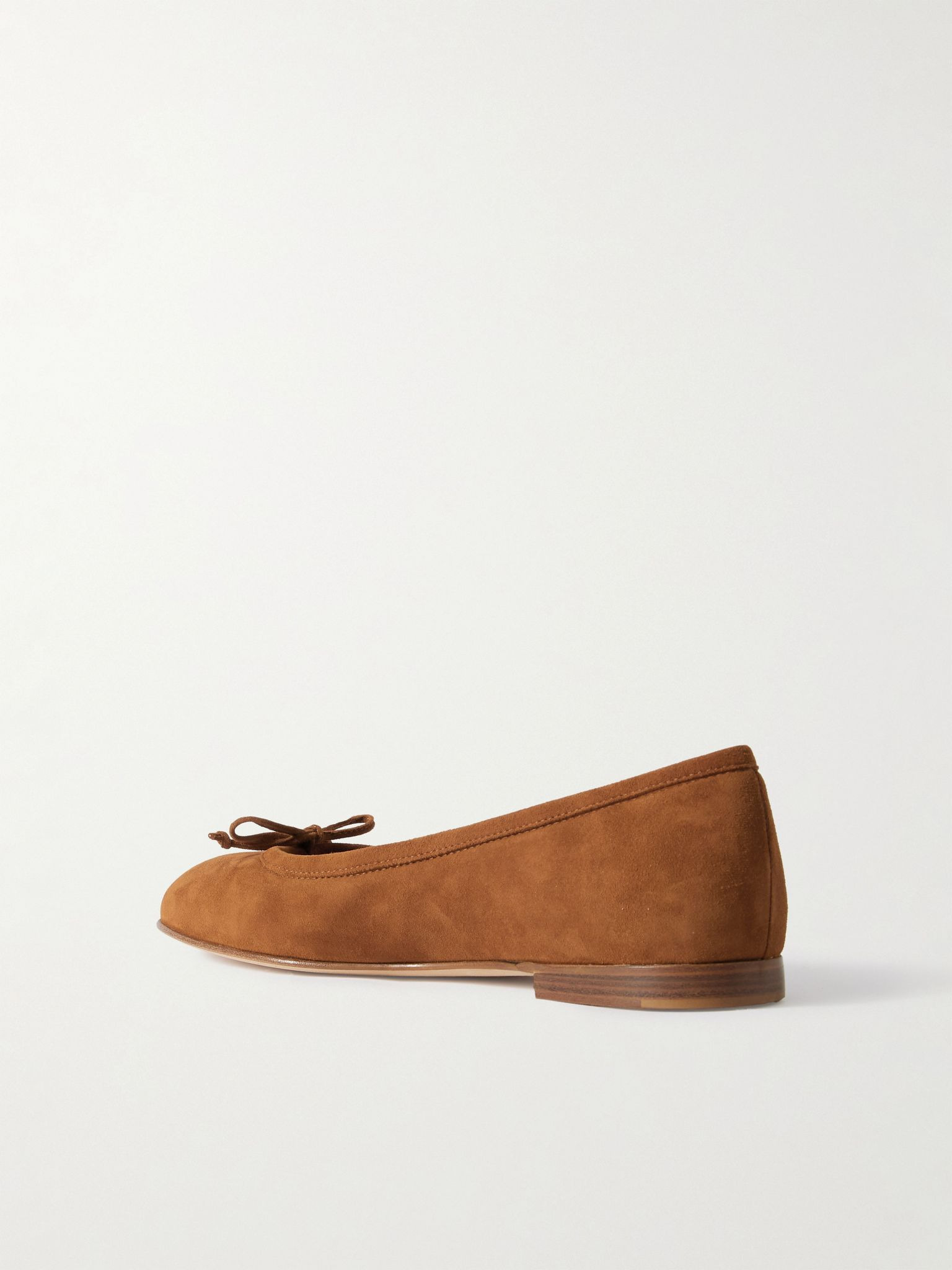 Veralli bow-detailed suede ballet flats Brown - 3