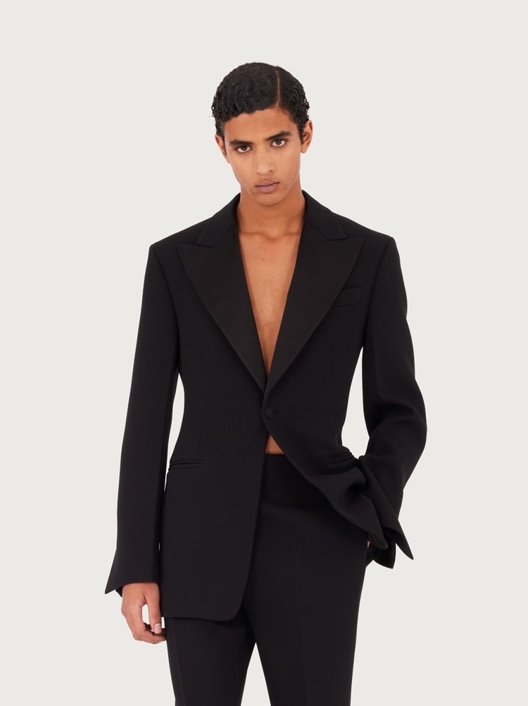 SINGLE BREASTED TUXEDO BLAZER - 2