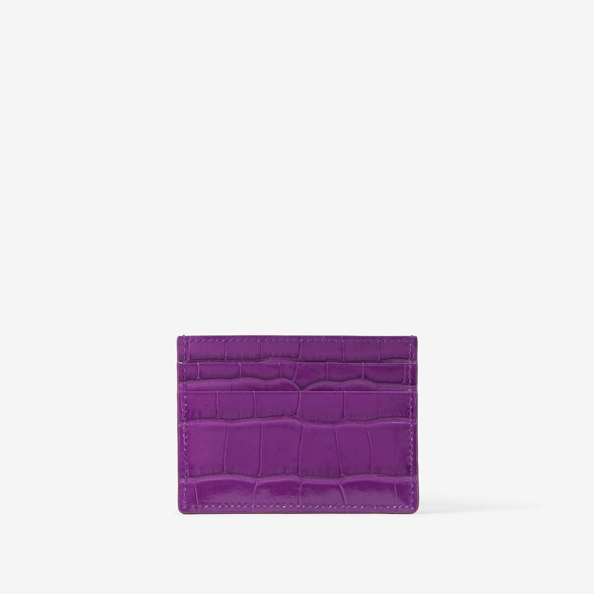 Embossed Leather TB Card Case - 3