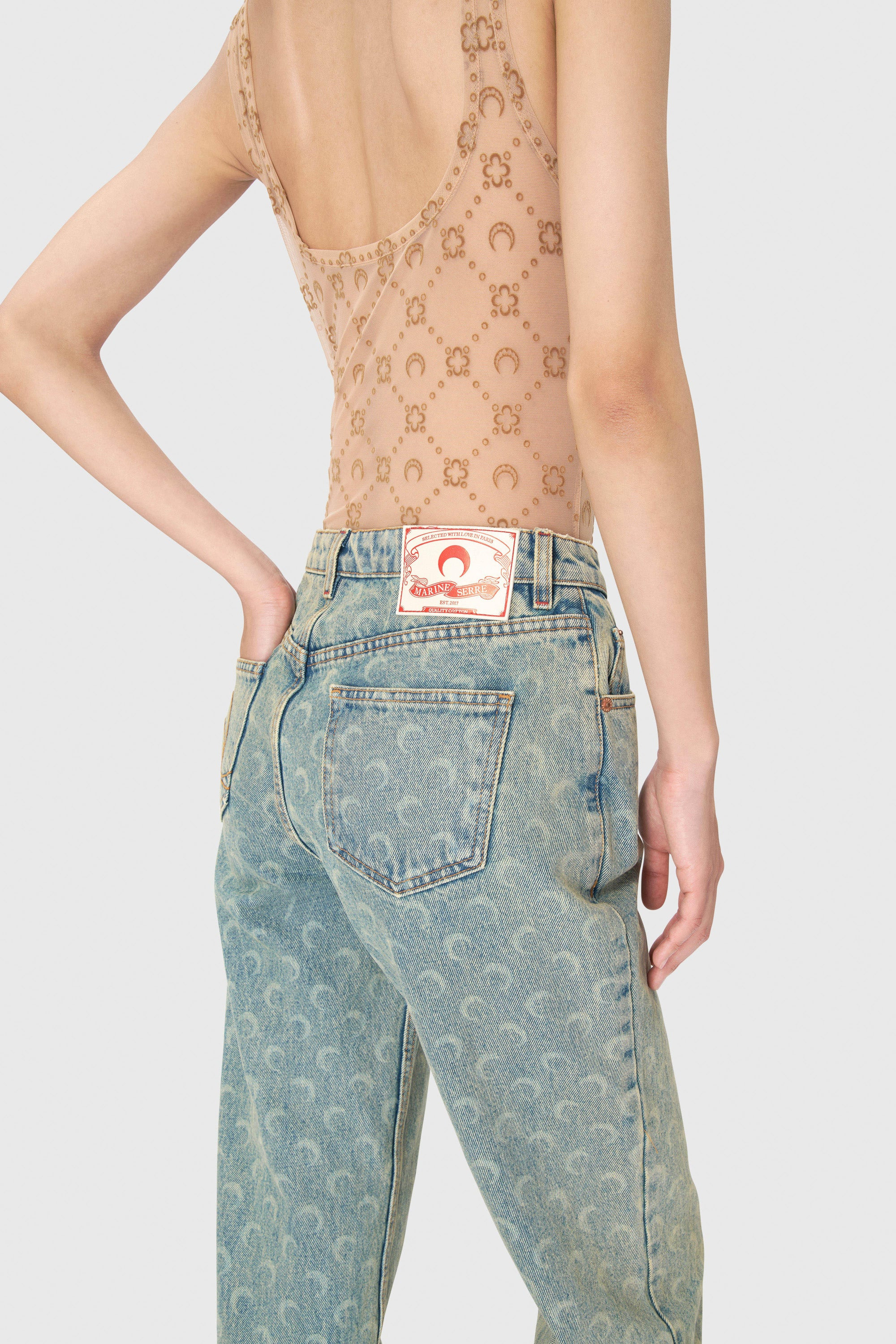 Moon Laser Denim Straight Jeans - 6