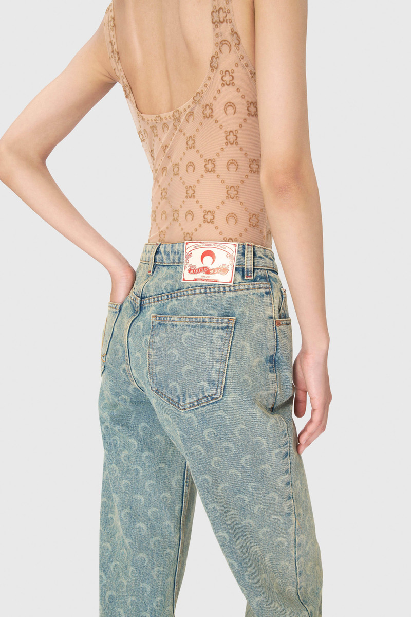 Moon Laser Denim Straight Jeans 6