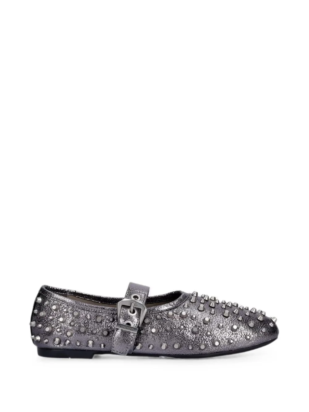 stud-embellished buckle-fastening ballet flats - 1