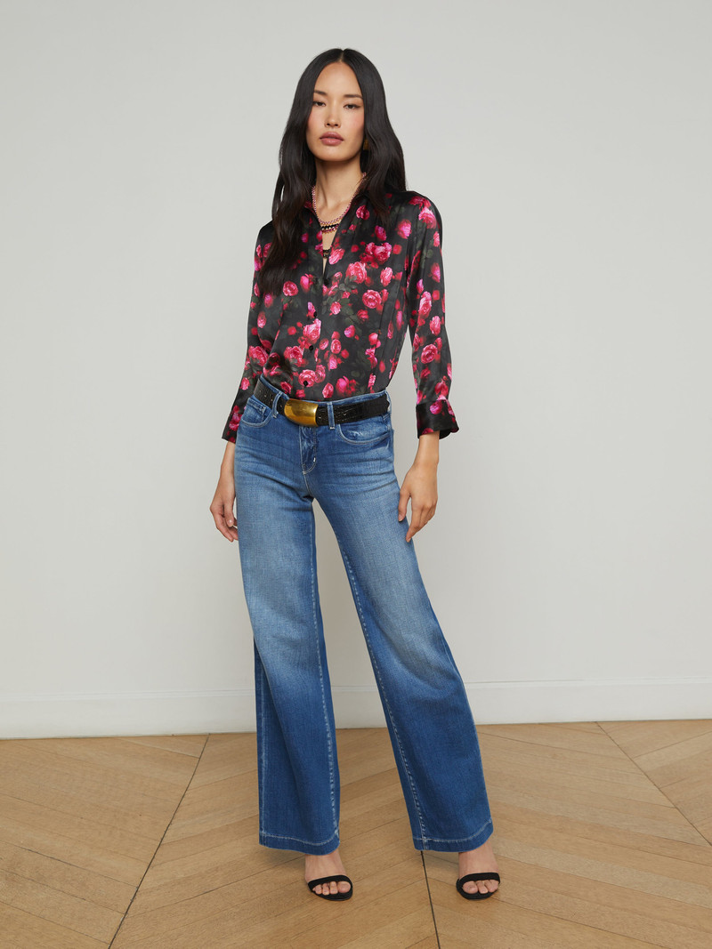 L'AGENCE Joanne Low-Rise Wide-Leg Jean outlook