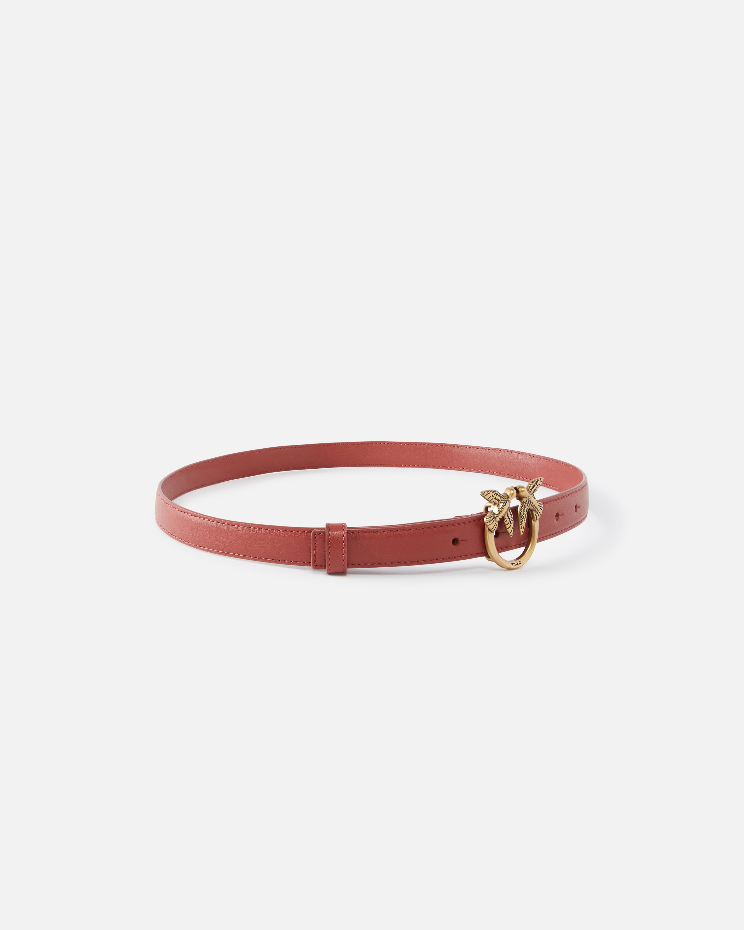 LOVE BIRDS THIN LEATHER BELT 2CM - 2