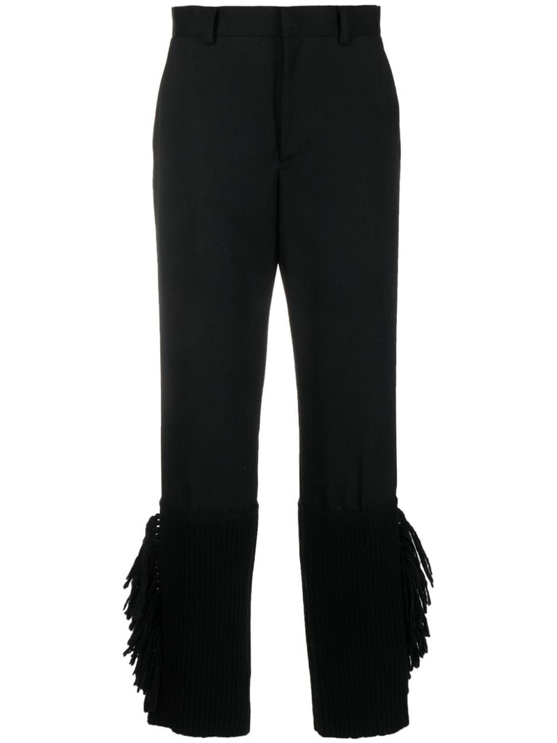 frayed-trim cropped trousers 1