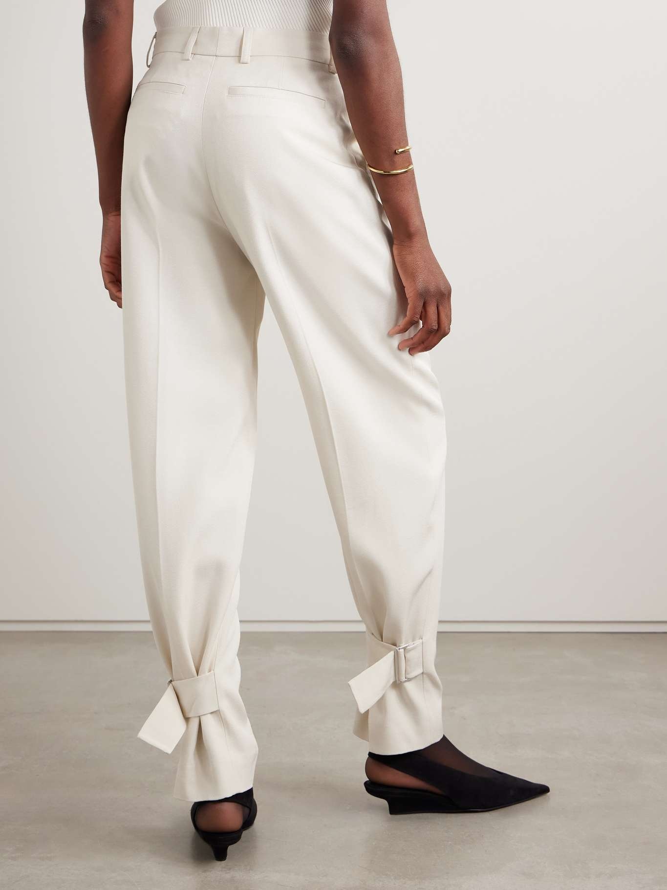 Crepe tapered pants - 4