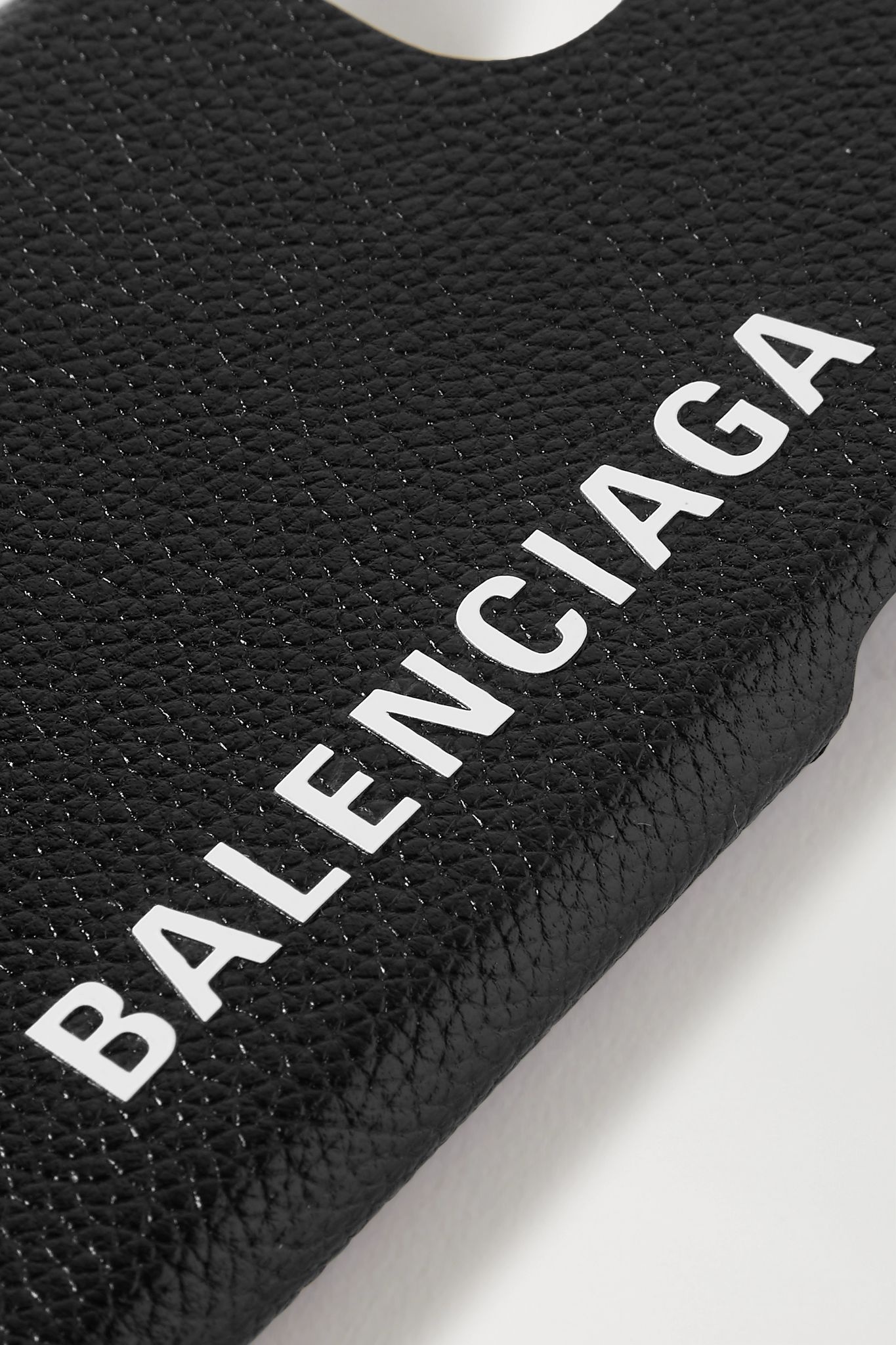 Printed textured-leather iPhone 11 case - 2