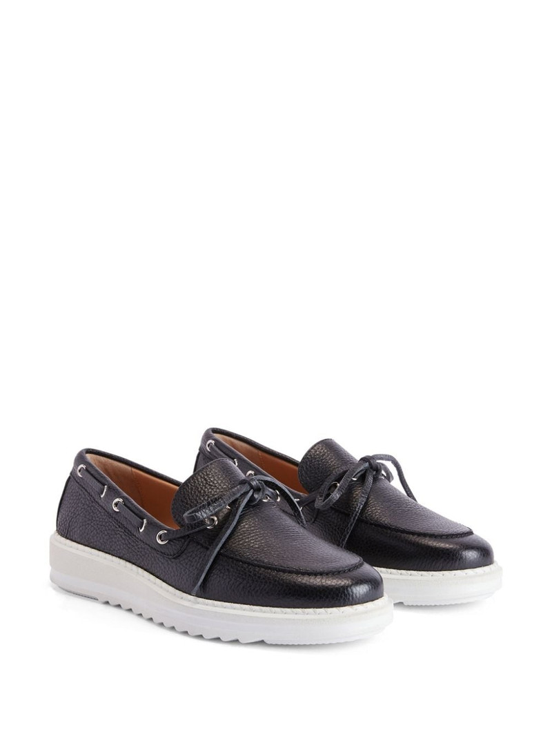 Giuseppe Zanotti Alfred grained-leather boat shoes outlook