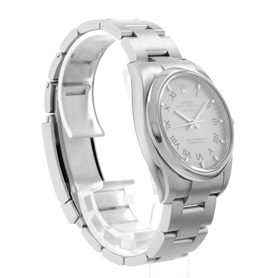 Pre-owned Rolex Air King Automatic Chronometer Silver Dial Men's Watch 114200 SRO - 7