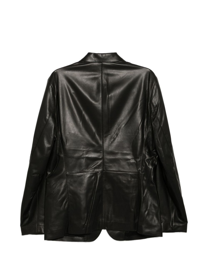 GIORGIO ARMANI leather blazer outlook