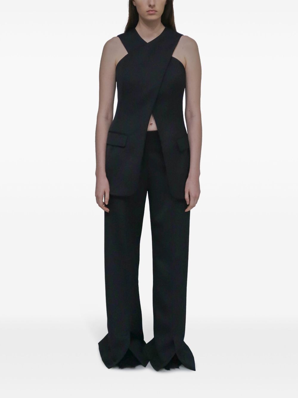 slit hem trousers - 2