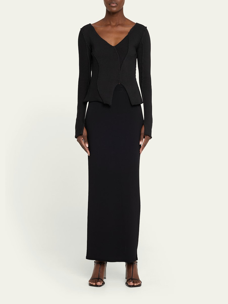 AISLING CAMPS Eddy V-Neck Exposed Seam Sweater outlook