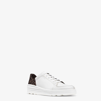 FENDI White leather low-tops outlook