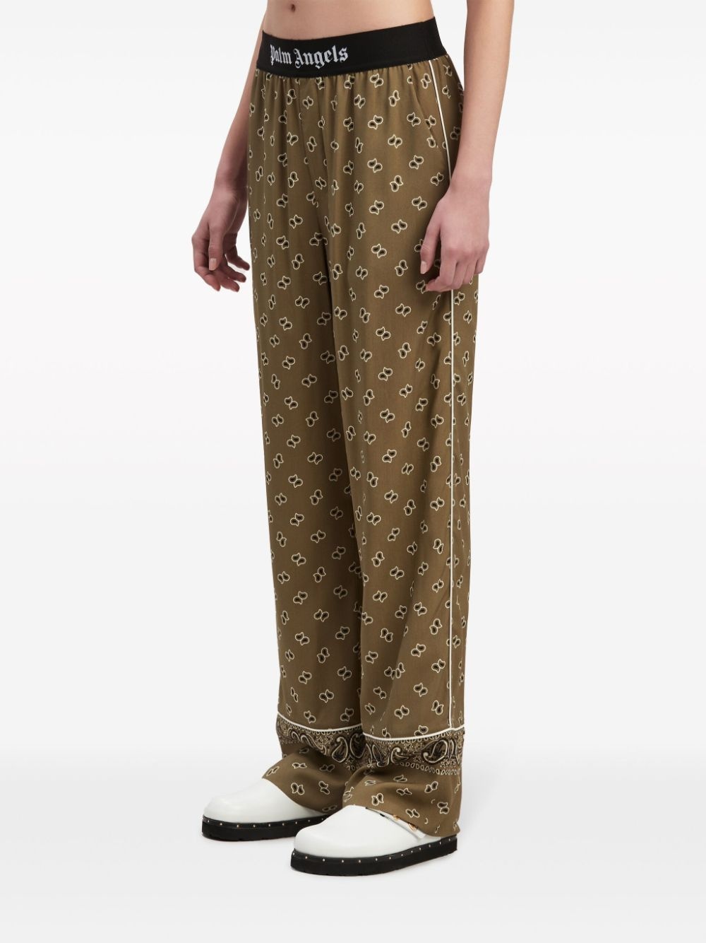paisley-print straight-leg trousers - 4