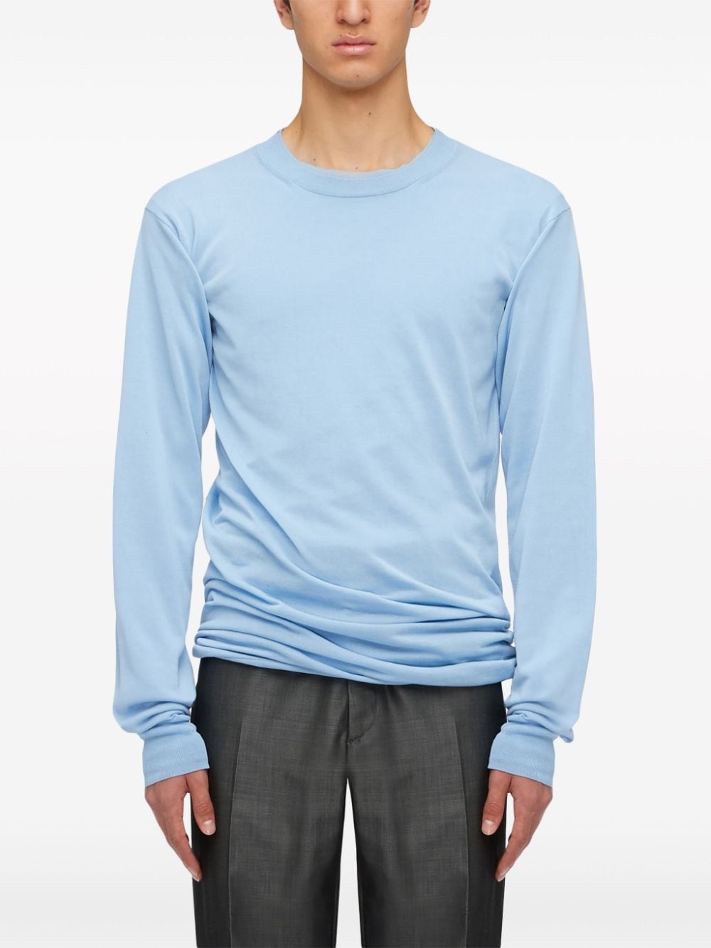 fine-knit cotton jumper - 3