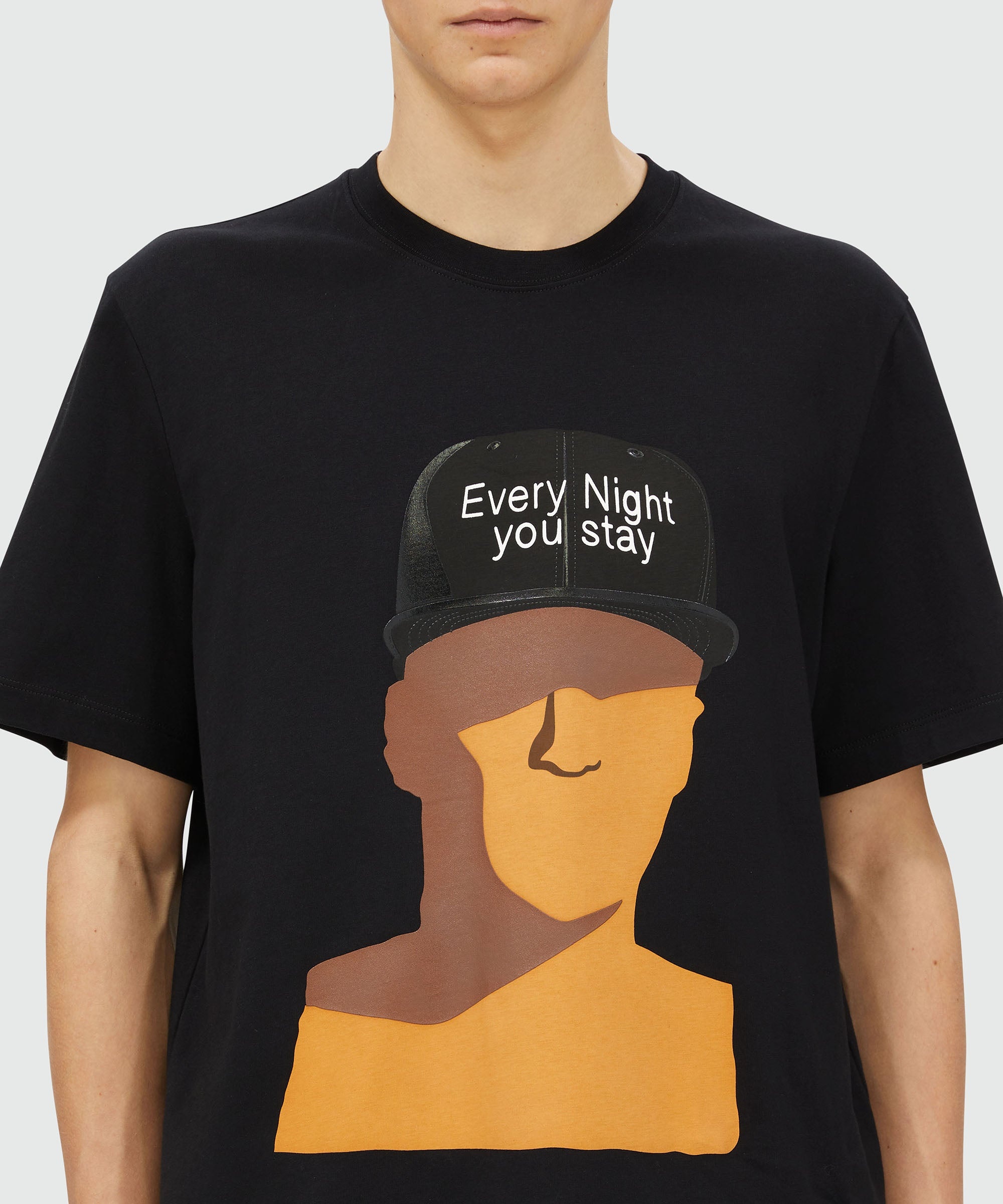 T-shirt with "Every night you stay" print - 5