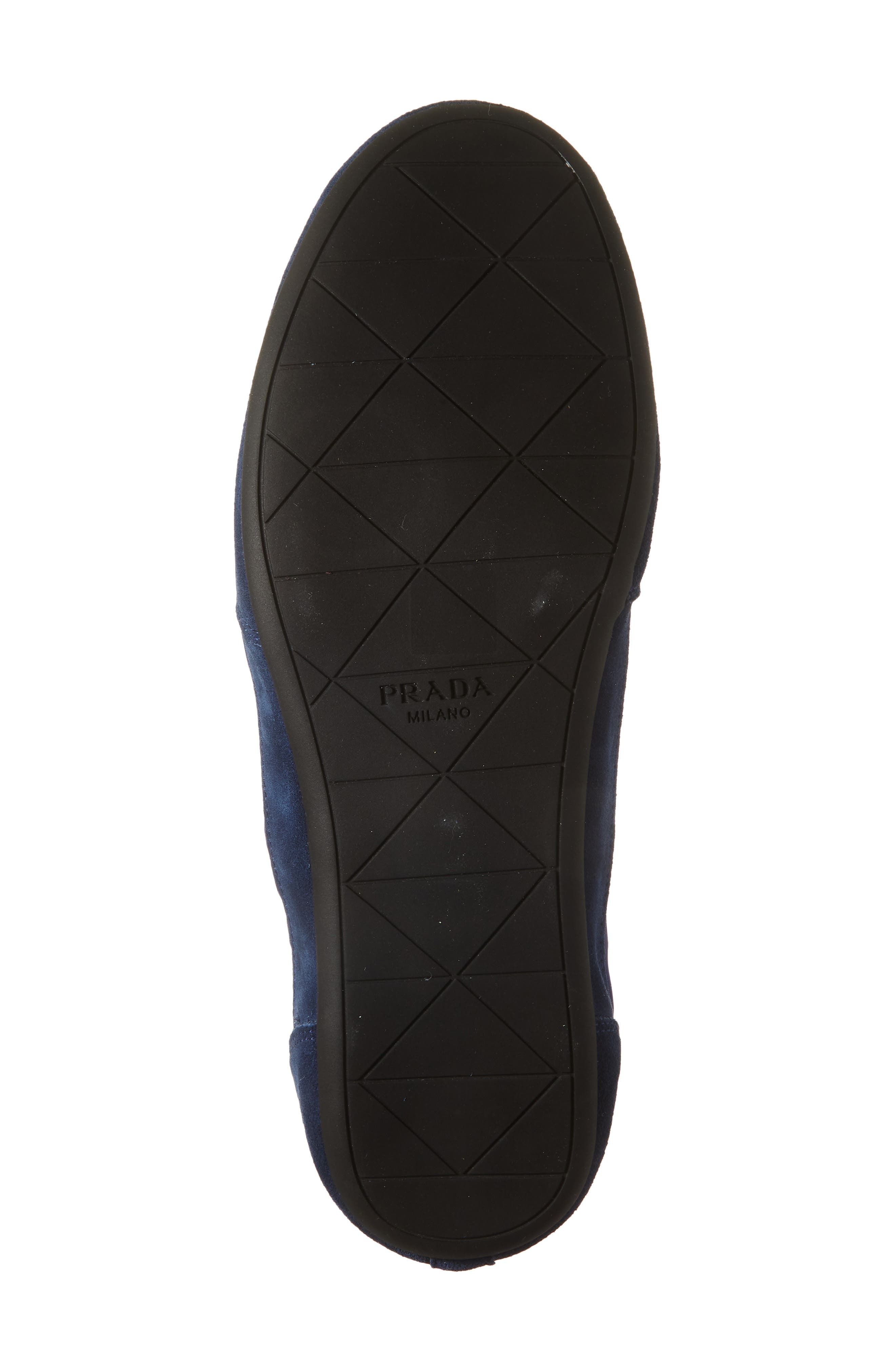 Prada Collapse Mixed Media Low Top Sneaker in Bluette at Nordstrom - 6