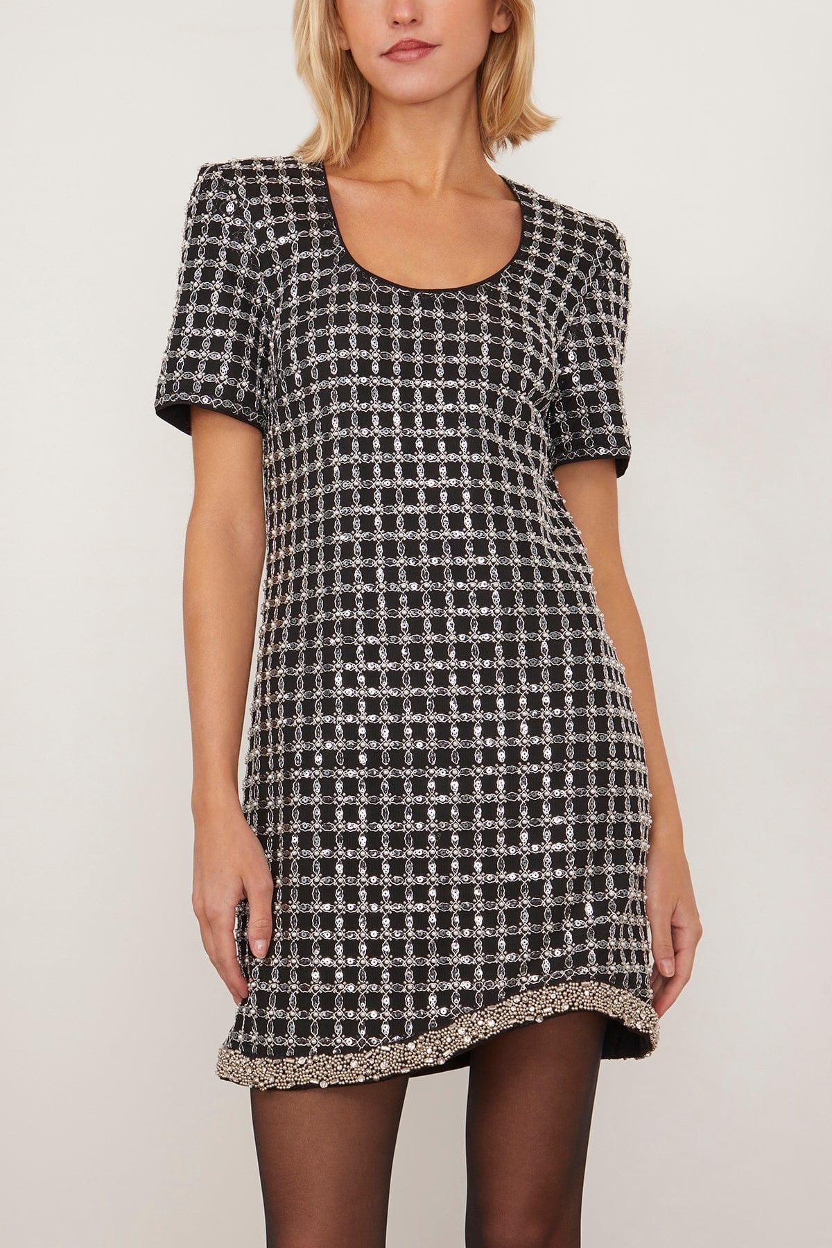 Vivalie Short Sleeve Mini Dress in Black - 3