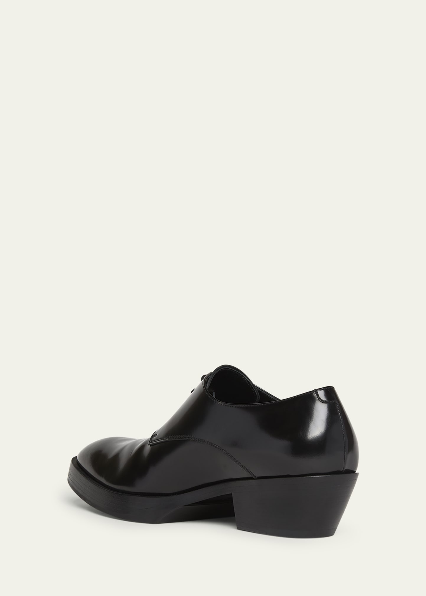 Men's Dalton Cuban-Heel Leather Derby Shoes - 4