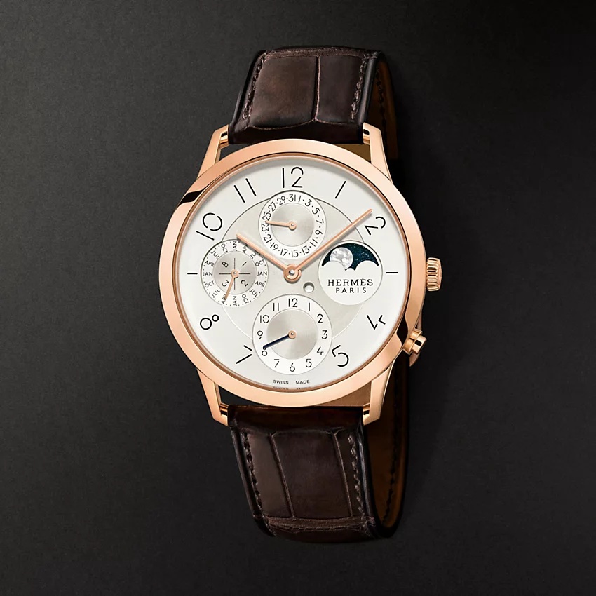 Slim d'Hermes Quantieme Perpetuel watch, 39.5 mm - 4