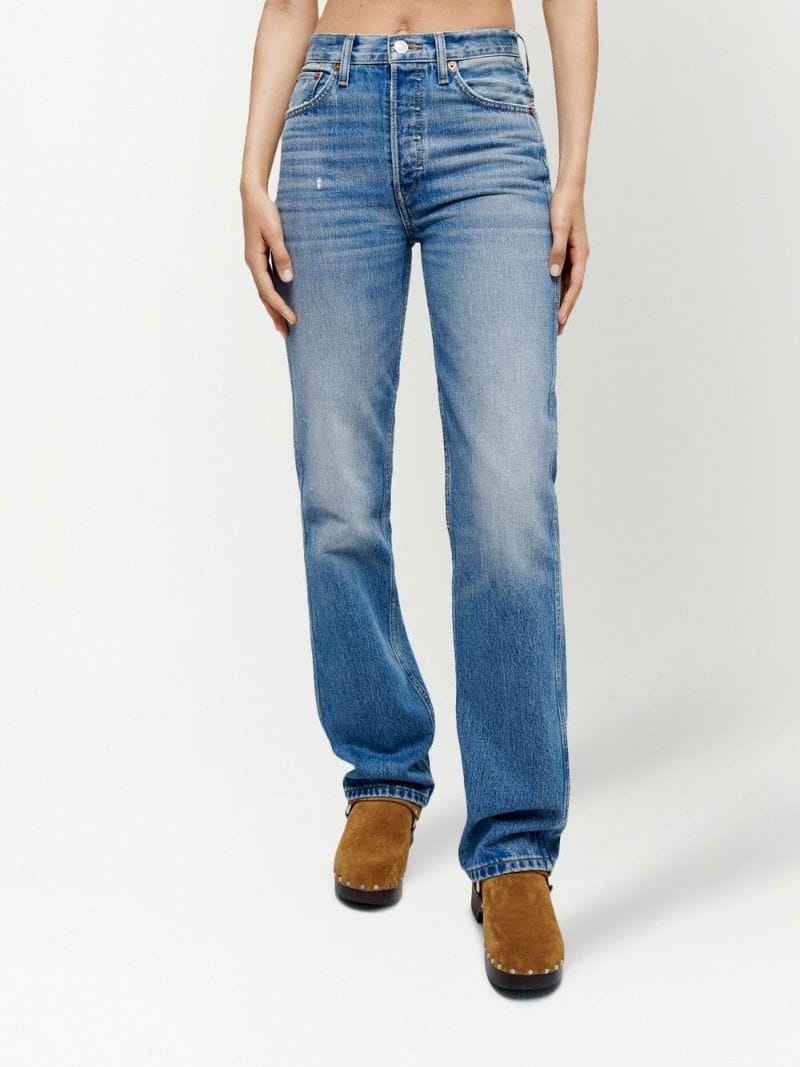 high-rise straight-leg jeans - 3