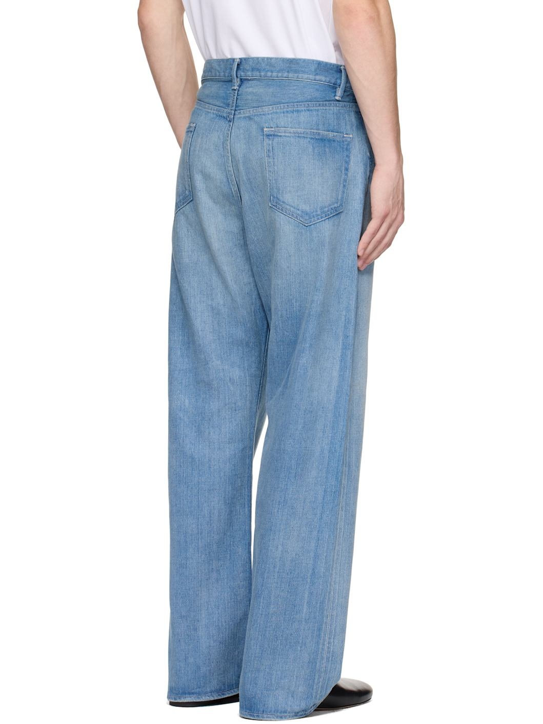 Blue Selvedge Faded Light Jeans - 3