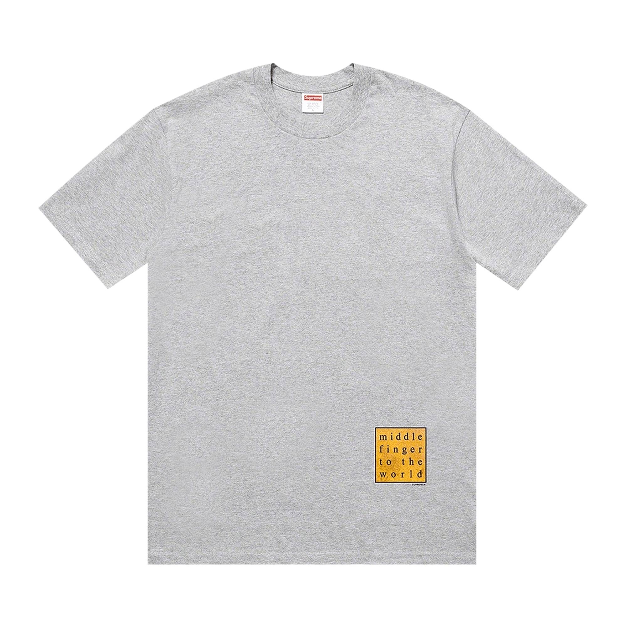 Supreme Middle Finger to the World Tee 'Heather Grey' - 1