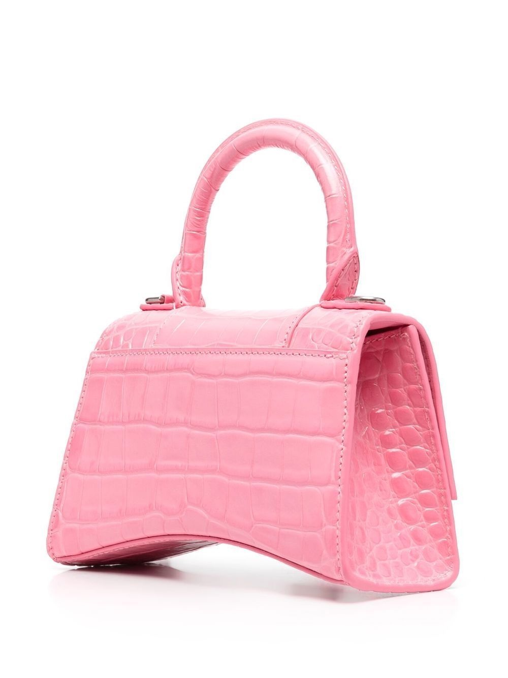Hourglass crocodile-embossed handbag - 4