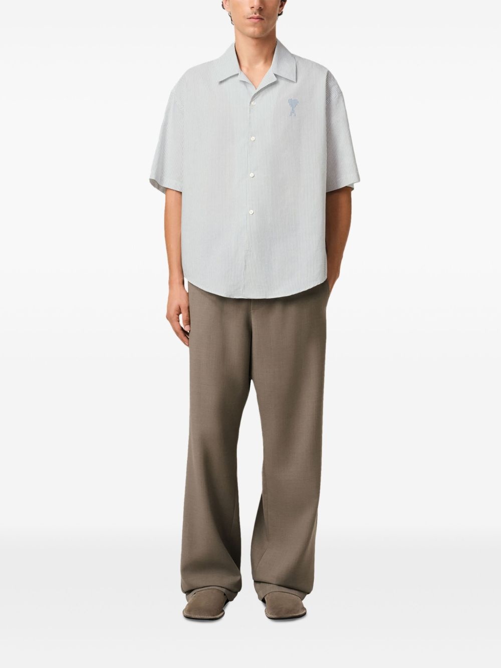 camp-collar short-sleeve shirt - 2