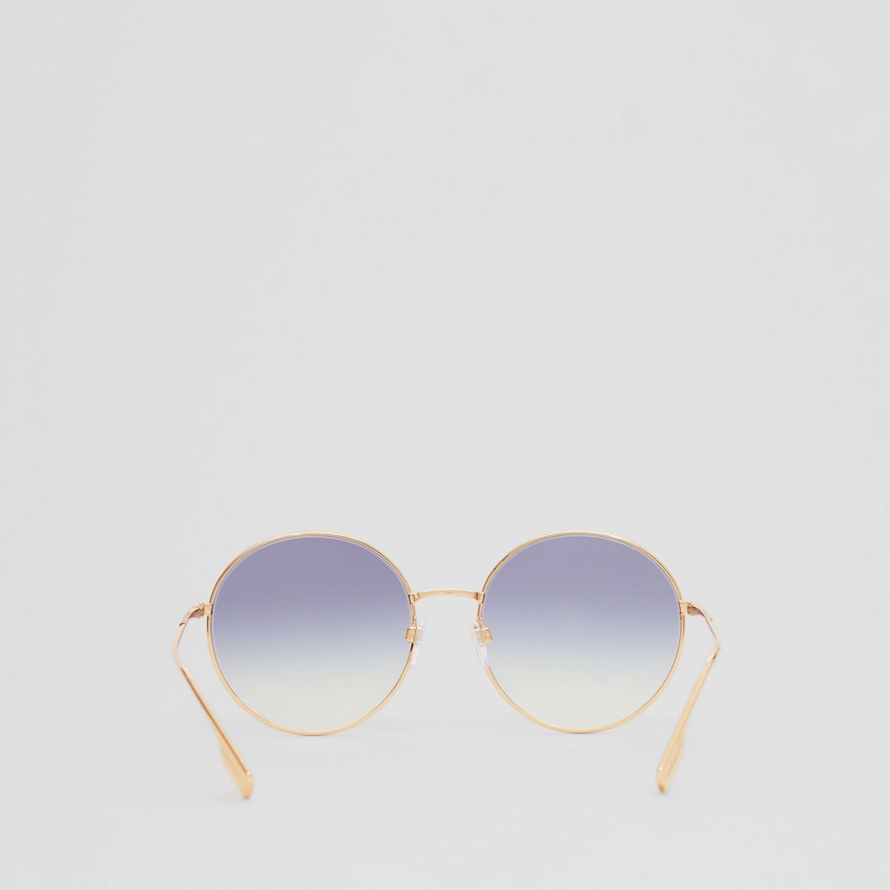 Icon Stripe Detail Round Frame Sunglasses - 6