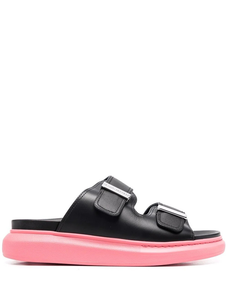Double-strap two-tone 50mm sandals 1