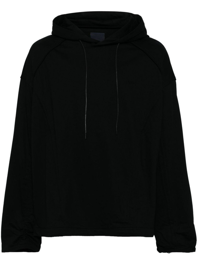 logo embroidered hoodie 1