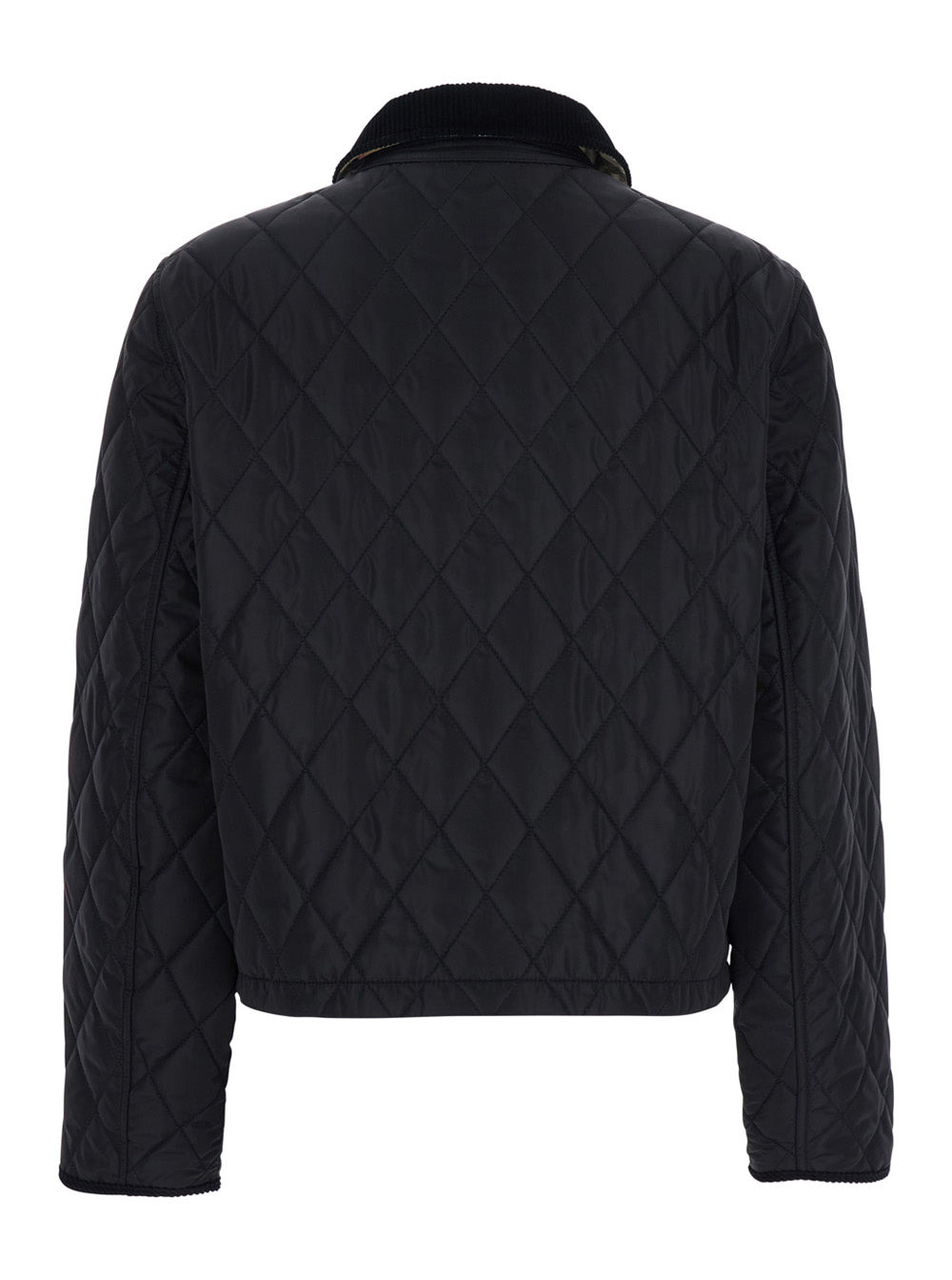 Burberry Women 'Oldham' Black Quilted Jacket With Corduroy Collar In Tech Fabric Woman - 2