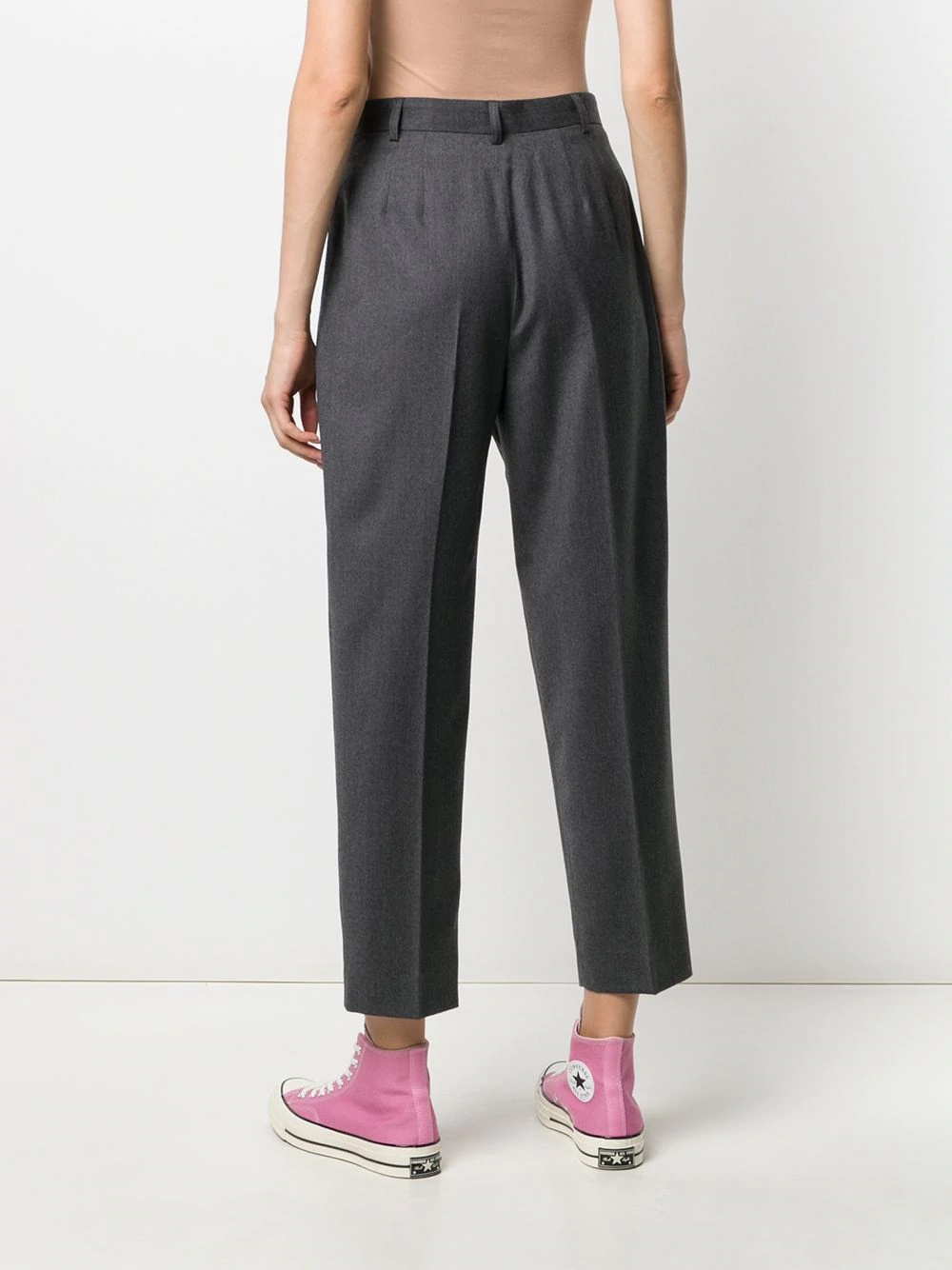 cropped tailored-style trousers - 4