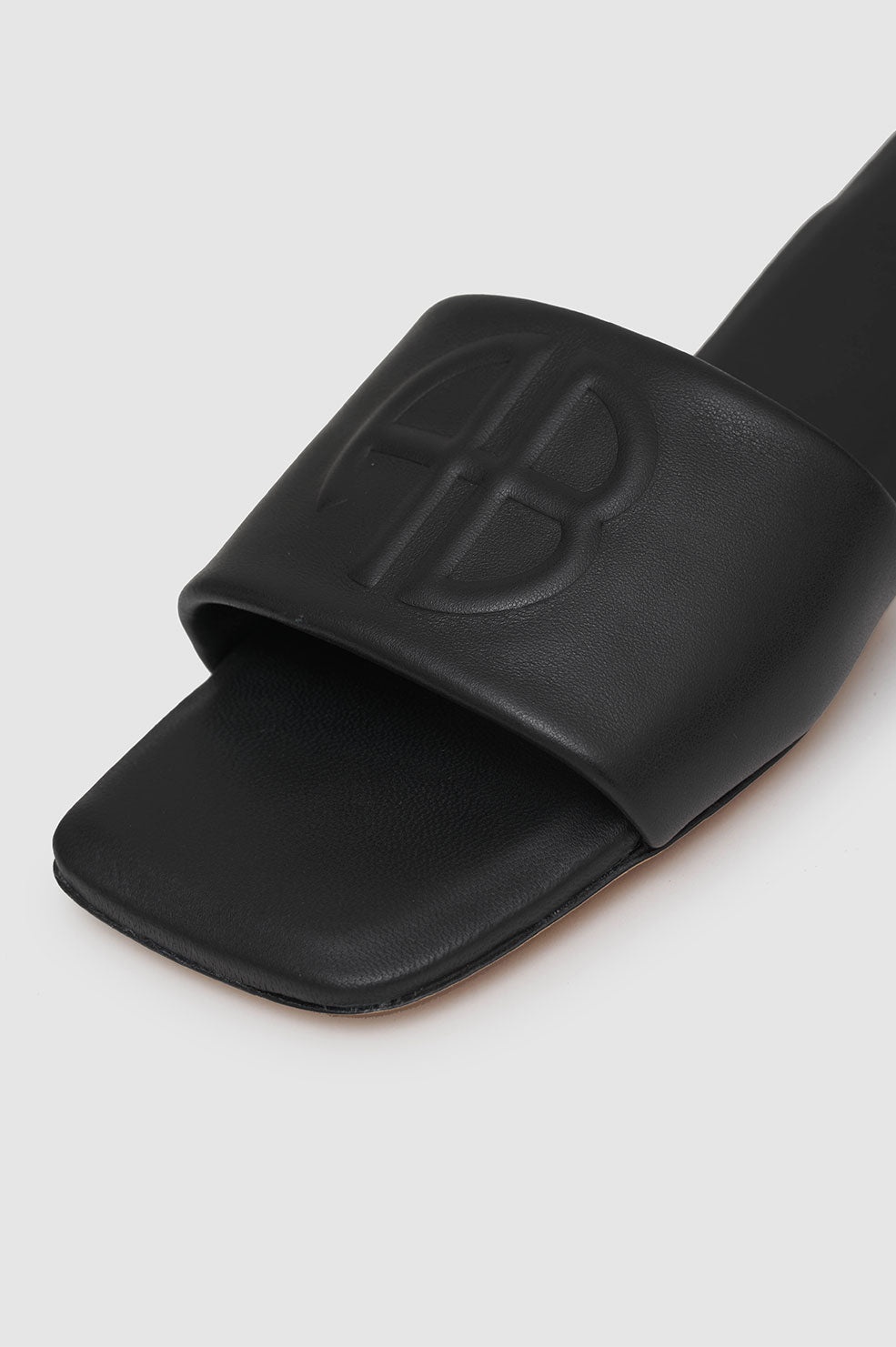 Ria Slides - Black Monogram - 5