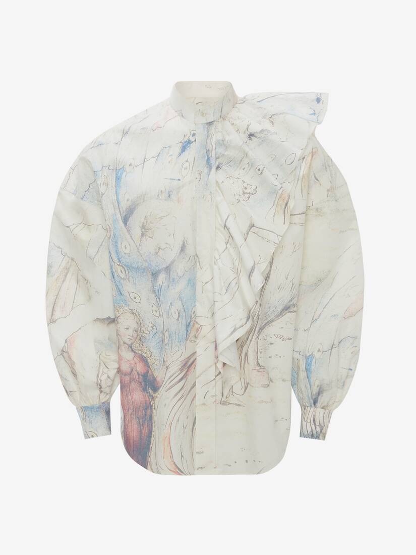 Blake Illustration Dante Ruffle Shirt in Multicolor - 1