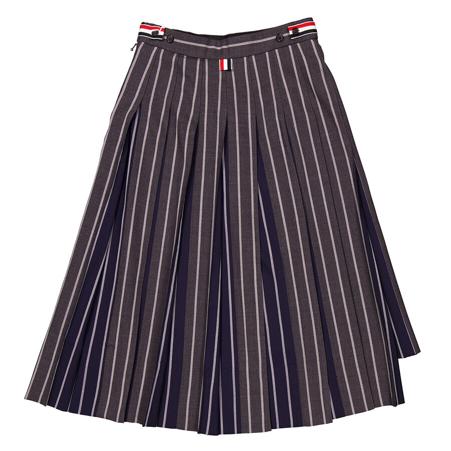 Thom Browne Knee Length Classic Pleated Skirt - 7