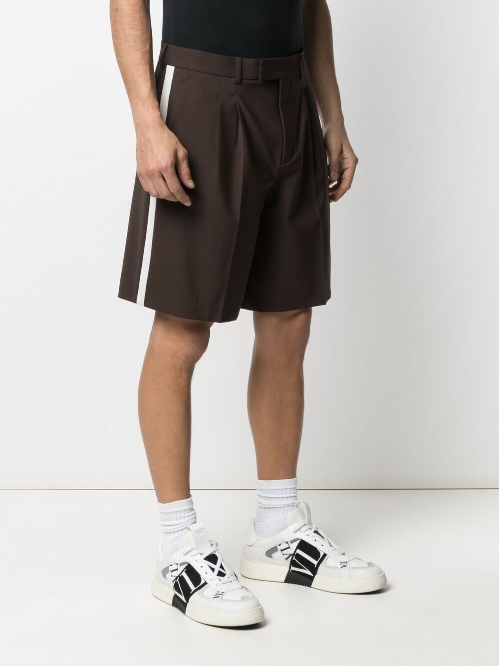 side panel tailored shorts - 3