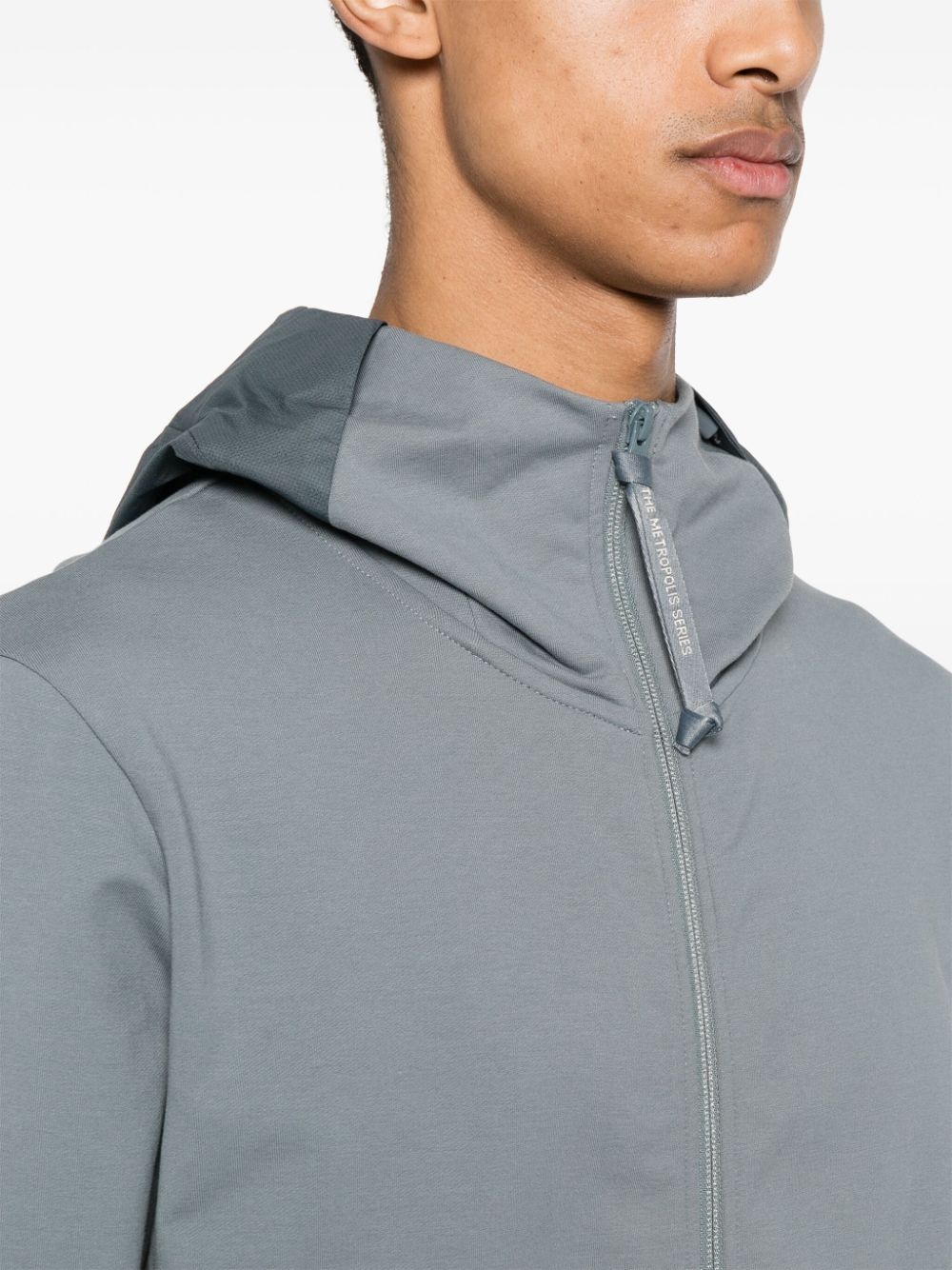 ripstop-panels zipped hooded jacket - 5