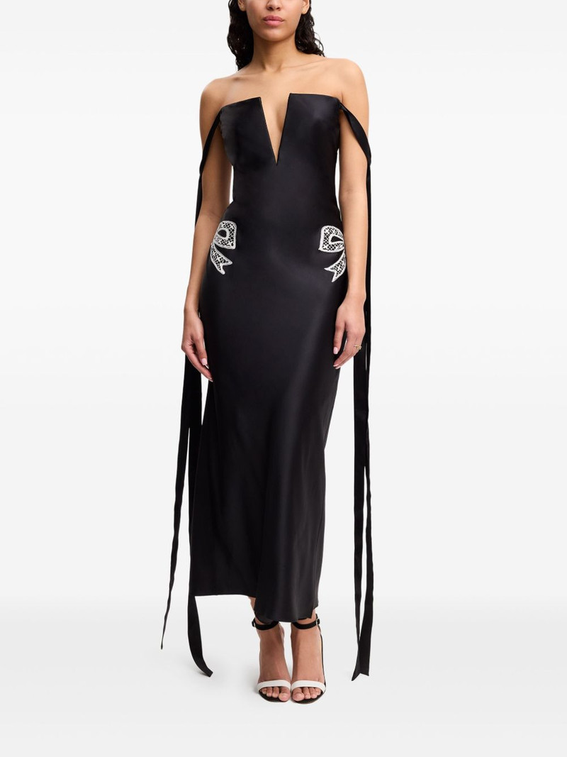 Alejandra Alonso Rojas tied-sleeve strapless dress outlook
