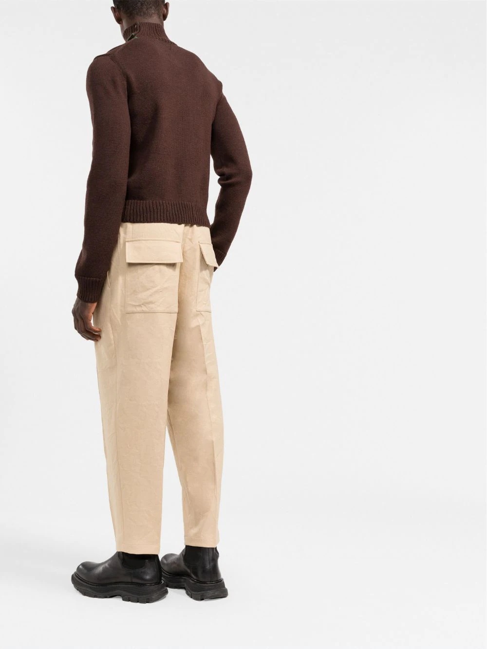 straight-leg cargo-pocket trousers - 4