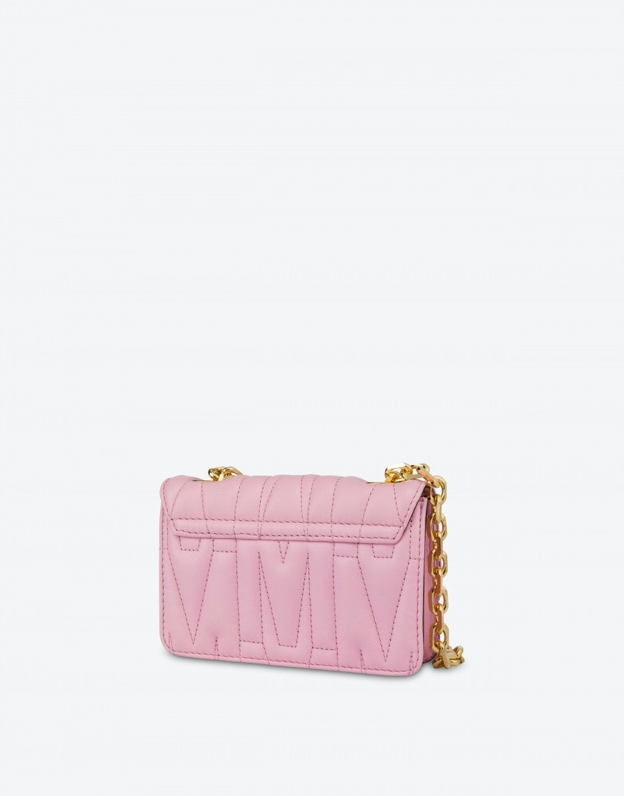 Moschino Mini Quilted Crossbody Bag in Pink