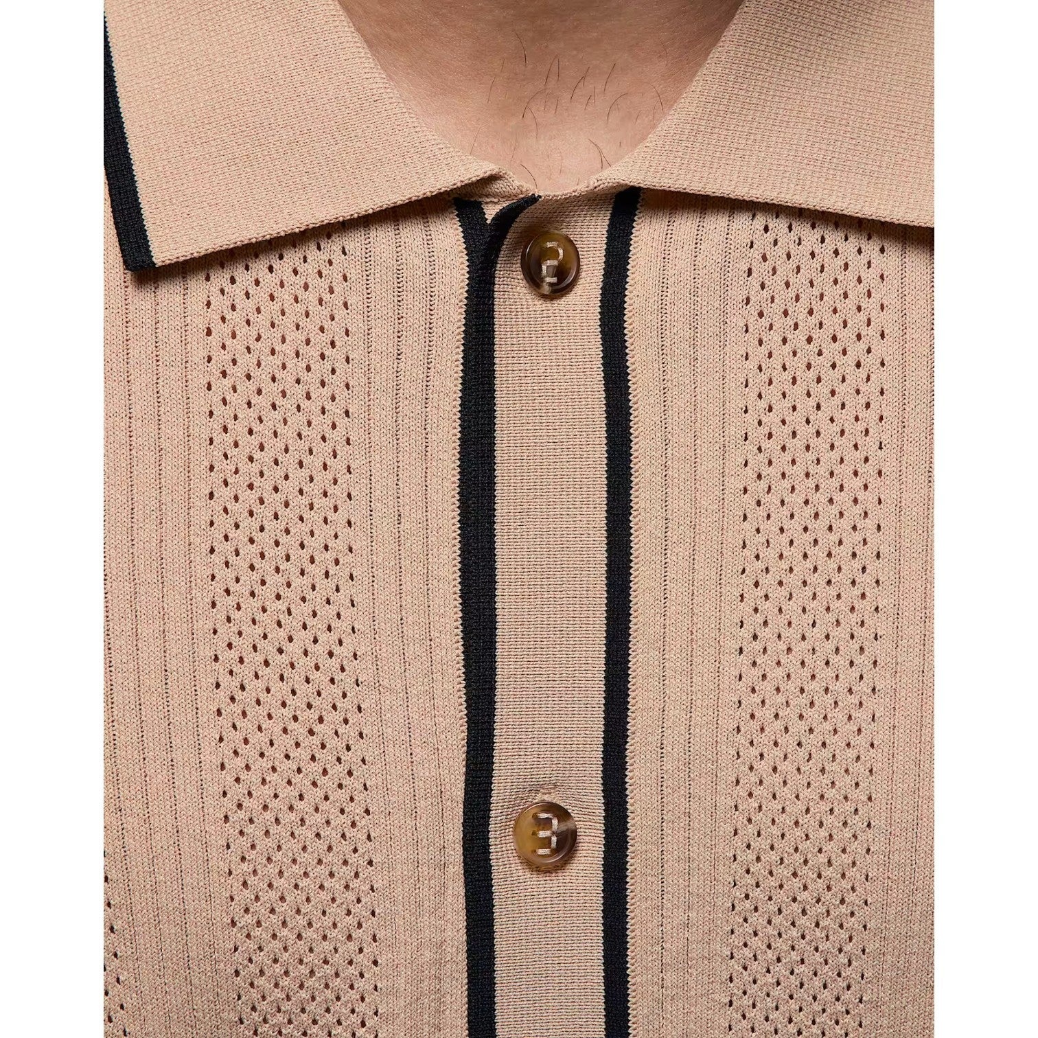 Air Jordan Sport Knit Button-Down Golf Top shirt 'Linen' HV1157-248 - 3