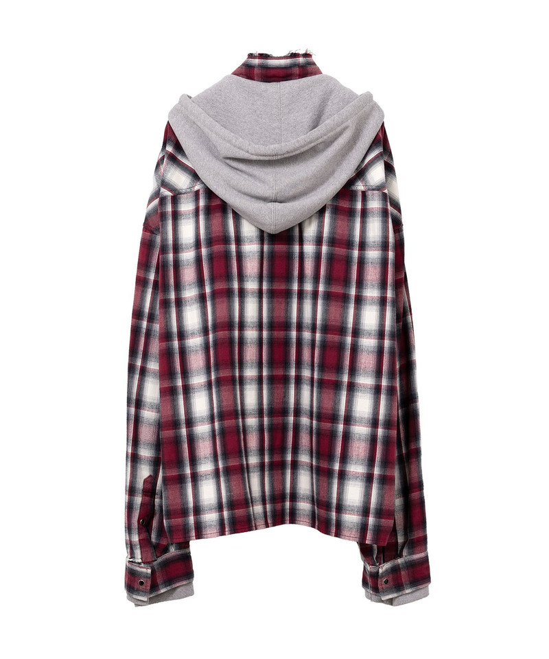 Hoodie Combine Checkered Shirt 30