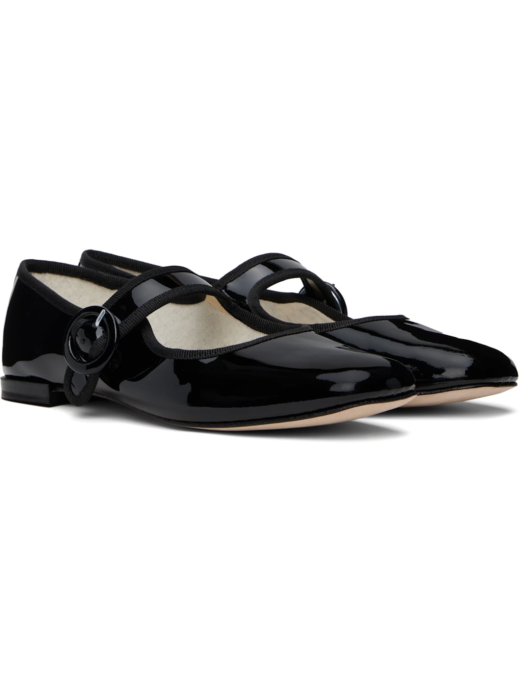 Black Georgia Mary Jane Ballerina Flats - 4