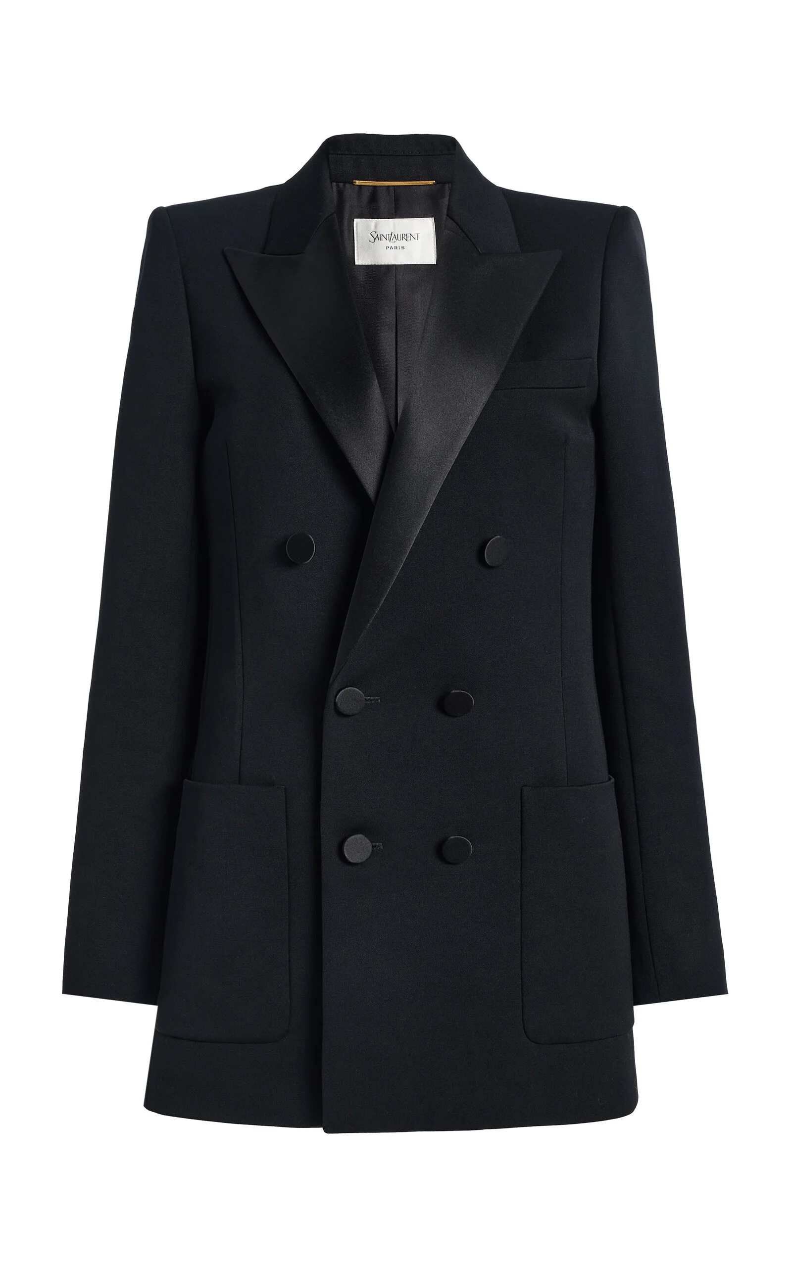 Double-Breasted Wool Jacket black - 1