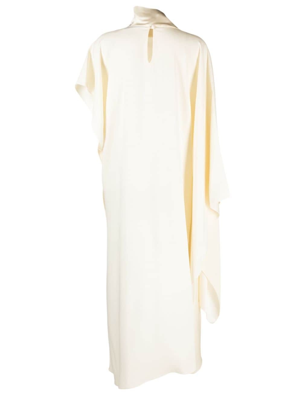 attached-scarf asymmetric kaftan dress - 2