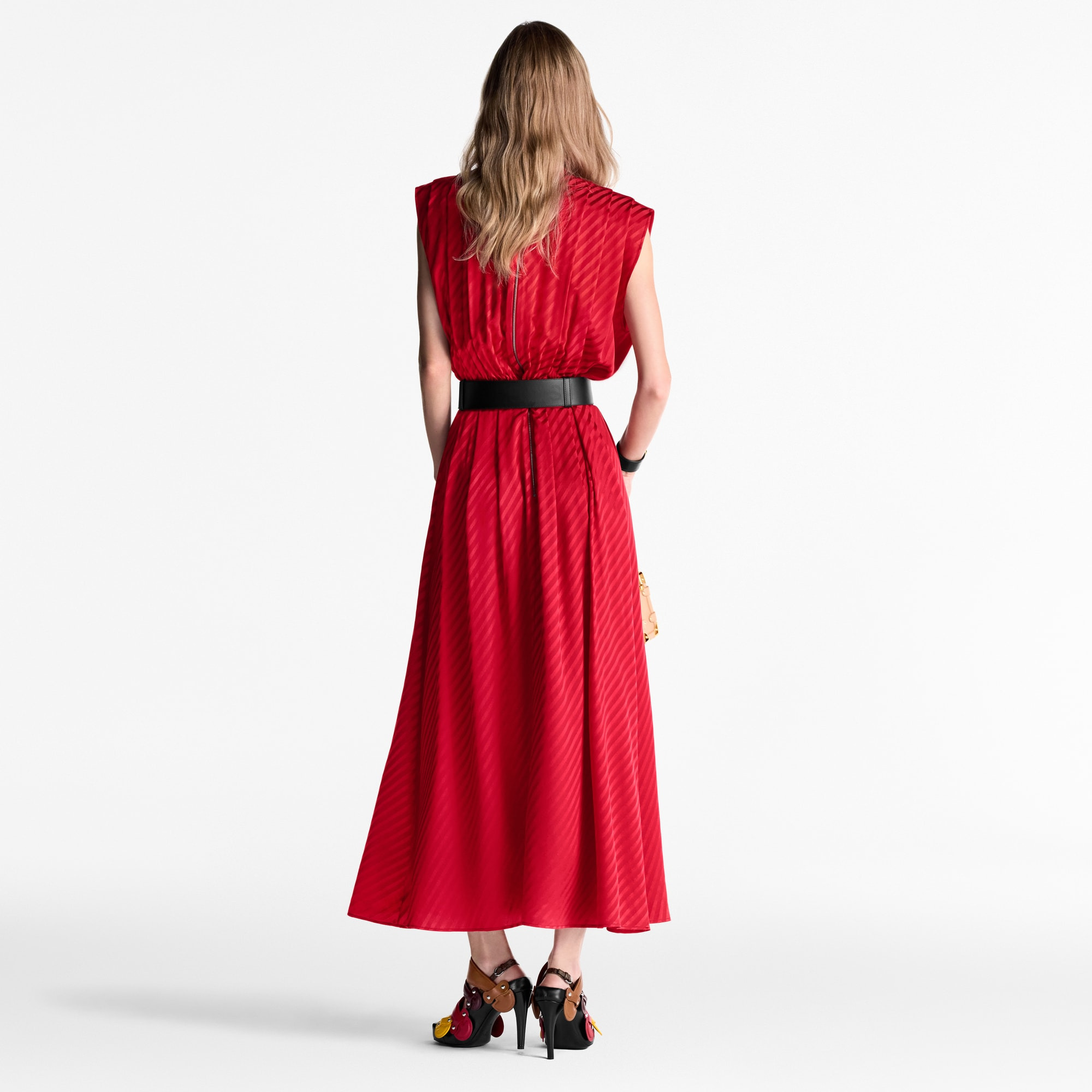 Striped Lavallière Dress - 3