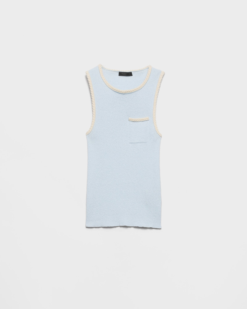 Embroidered cotton tank top 1